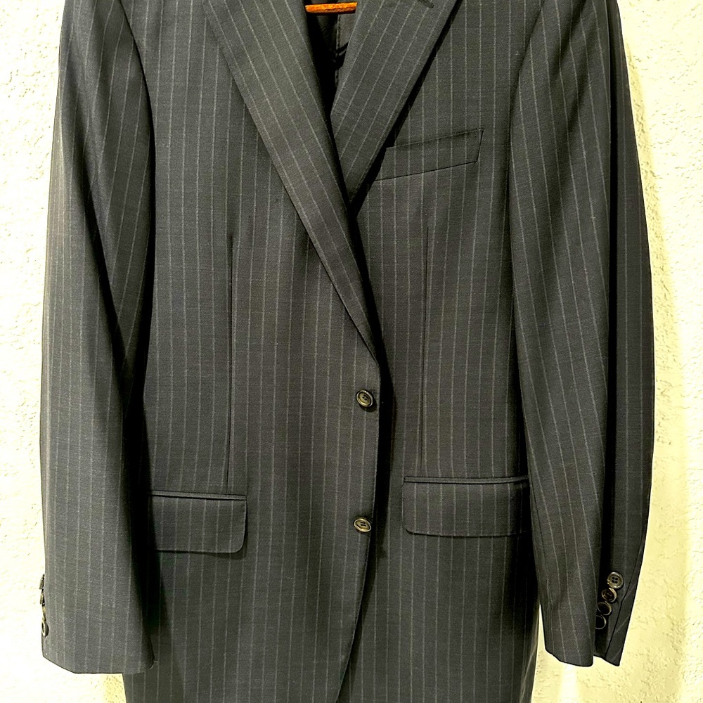 CANALI. Made in Italy. Great condition. Black with fine stripes. Most elegant.